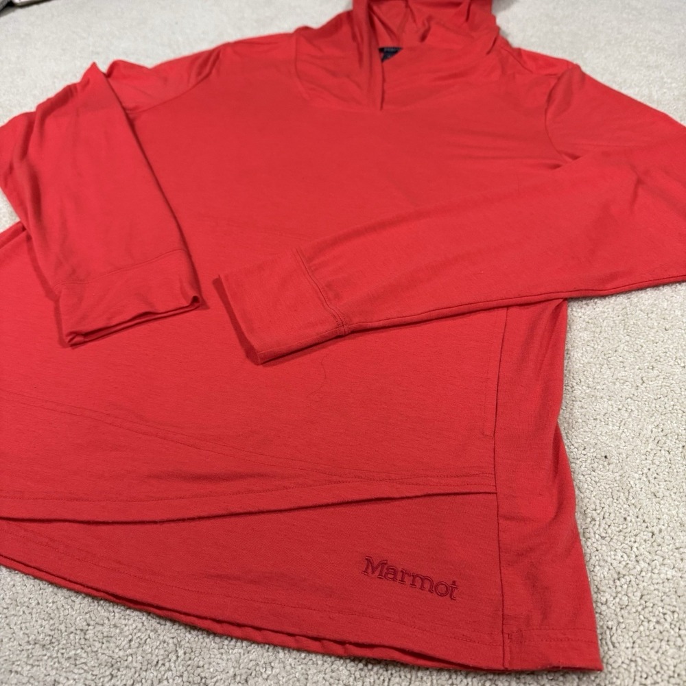 Marmot Sunrift Hoody Women's XL Long Sleeve Hooded Pullover Shirt Orange Outdoor - Picture 3 of 10